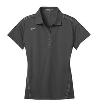 Nike Women's Grey Dri-FIT Short Sleeve Sport Swoosh Pique Polo