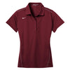 Nike Women's Dark Red Dri-FIT Short Sleeve Sport Swoosh Pique Polo