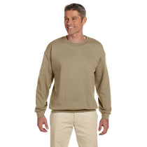 Jerzees Men's Khaki 9.5 Oz. Super Sweats Nublend Fleece Crew