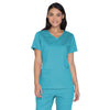 Cherokee Women's Turquoise Workwear Premium Core Stretch V-Neck Top
