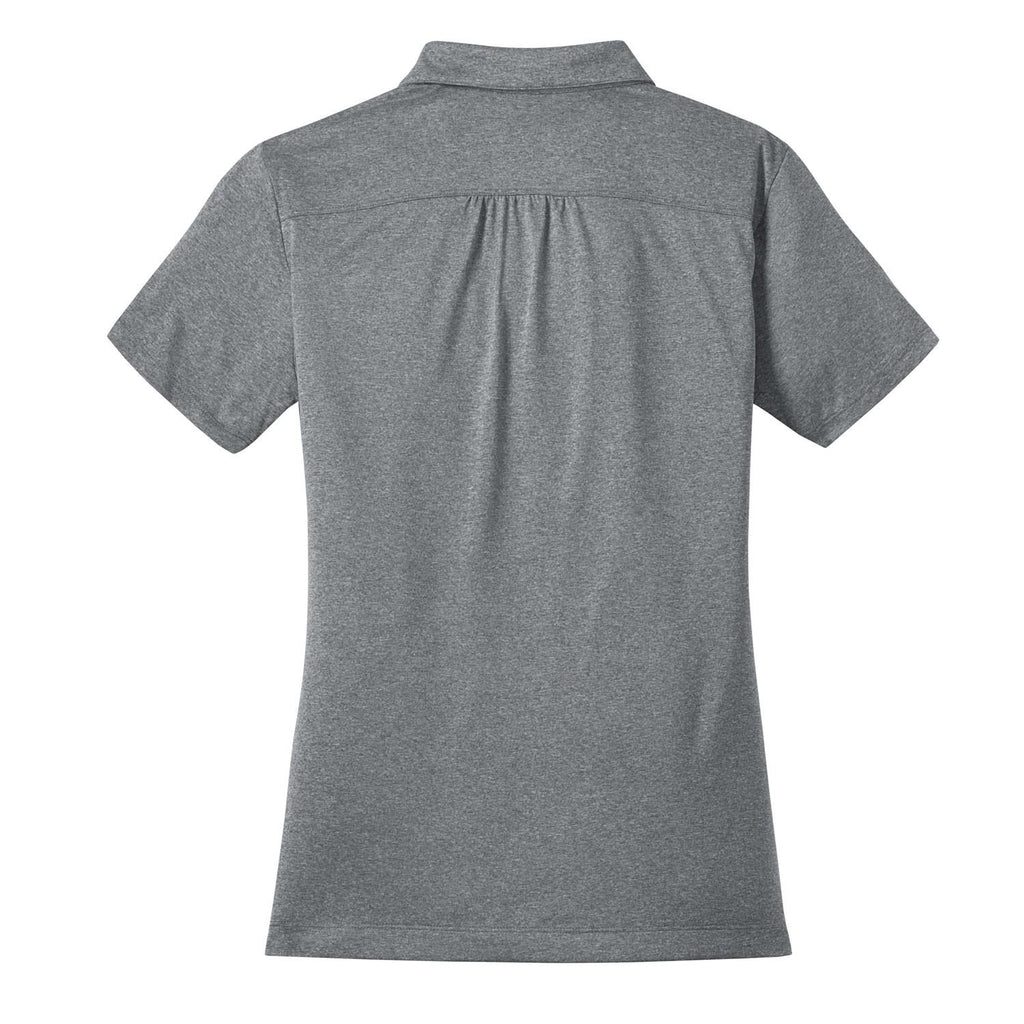 Nike Women's Carbon Grey Dri-FIT Short Sleeve Heather Polo