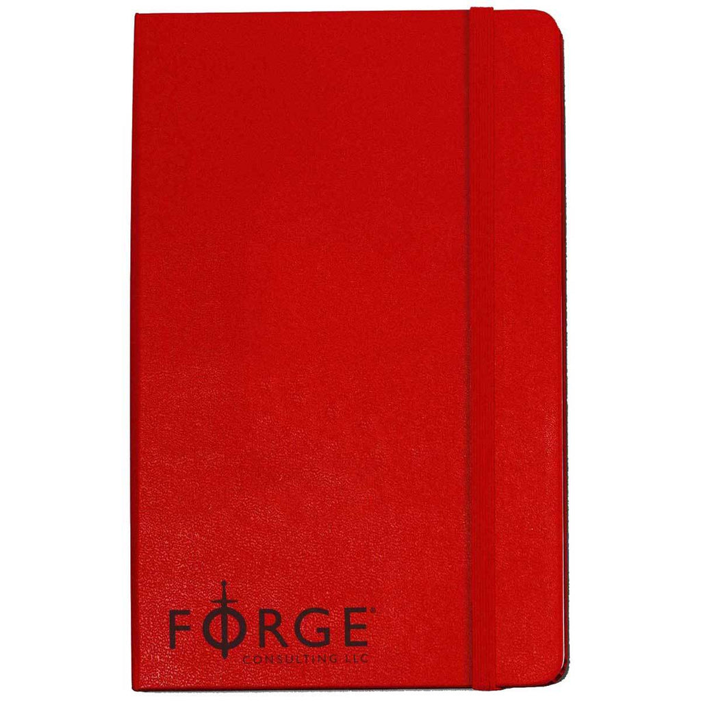 Moleskine Red Hard Cover Ruled Large Notebook (5" x 8.25")