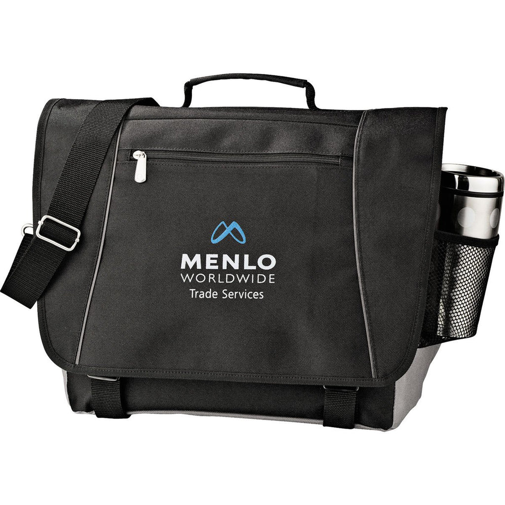 Leed's Black Verona 15" Computer Messenger Bag