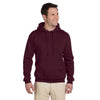 Jerzees Men's Maroon 9.5 Oz. Super Sweats Nu-Blend Fleece Pullover Hood