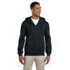 Jerzees Men's Black 9.5 Oz. Super Sweats Nublend Fleece Full-Zip Hood