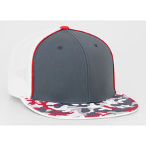 Pacific Headwear Graphite/Red D-Series Universal Trucker Mesh Cap