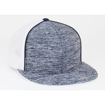Pacific Headwear Navy Heather/White D-Series Heather Trucker Cap