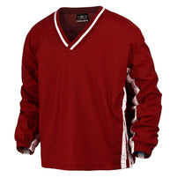 BAW Men's Red/White Two Stripe Pullover Jacket