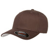 Flexfit Brown 6-Panel Structured Mid-Profile Cotton Twill Cap