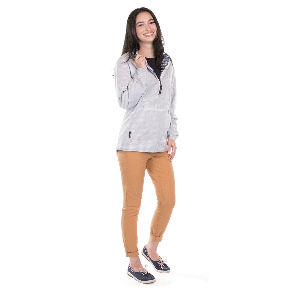 Charles River Women's Navy/White Gingham Hyannis Port Anorak