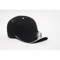 Pacific Headwear Black/White/Silver Velcro Adjustable Flash Cap