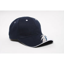 Pacific Headwear Navy/White/Silver Velcro Adjustable Flash Cap