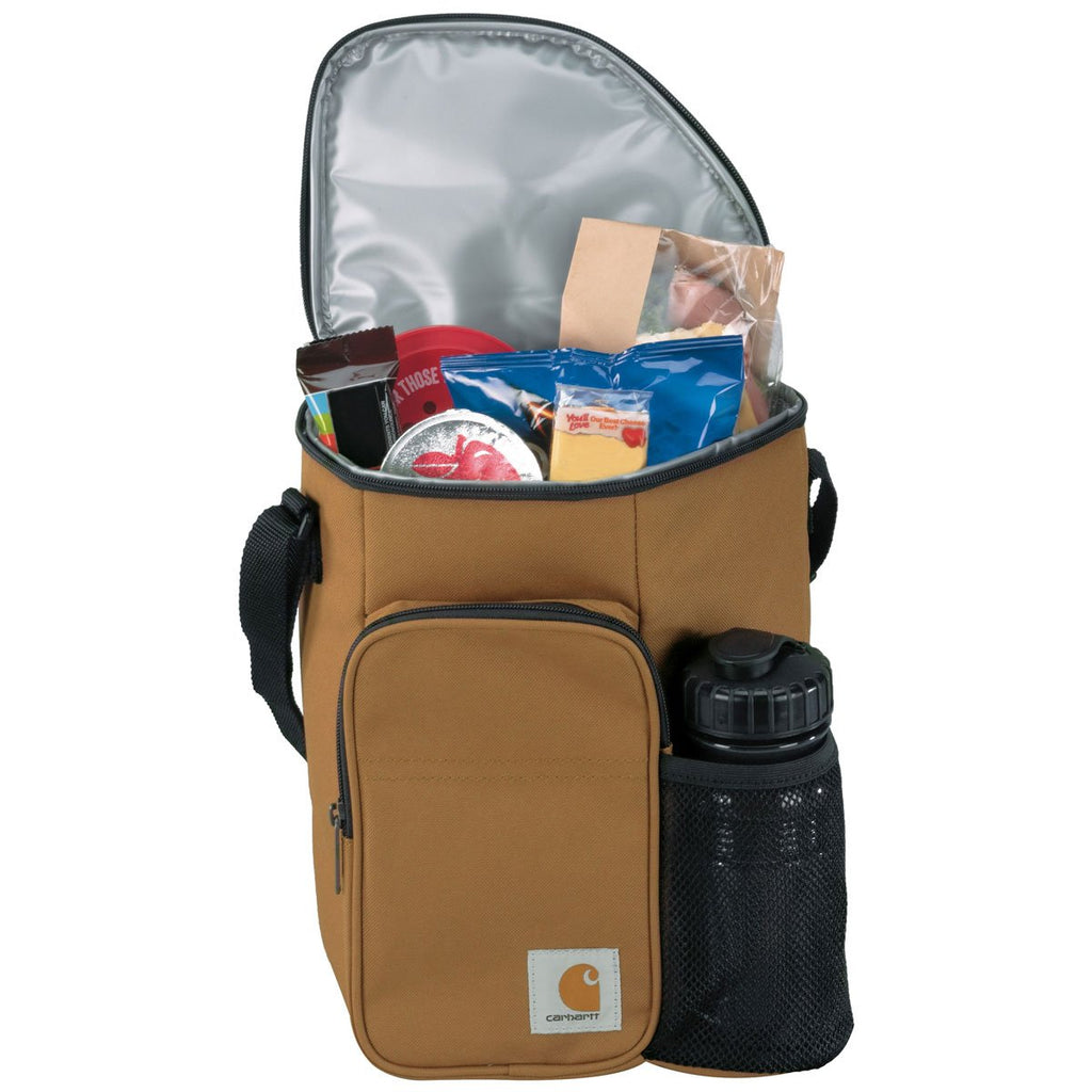 Carhartt Brown Vertical Lunch Cooler with Bottle