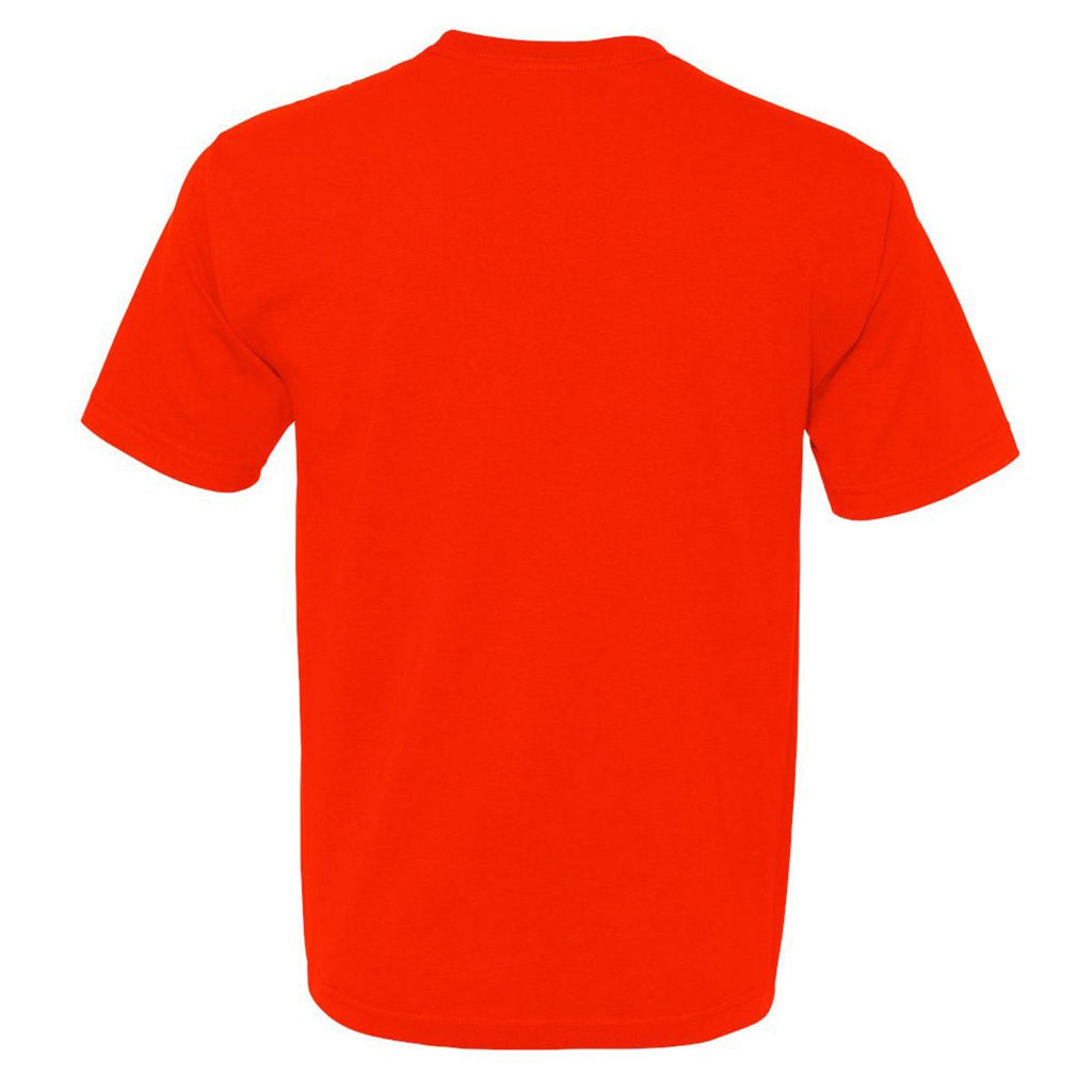 Bayside Men's Bright Orange USA-Made 100% Cotton Short Sleeve T-Shirt