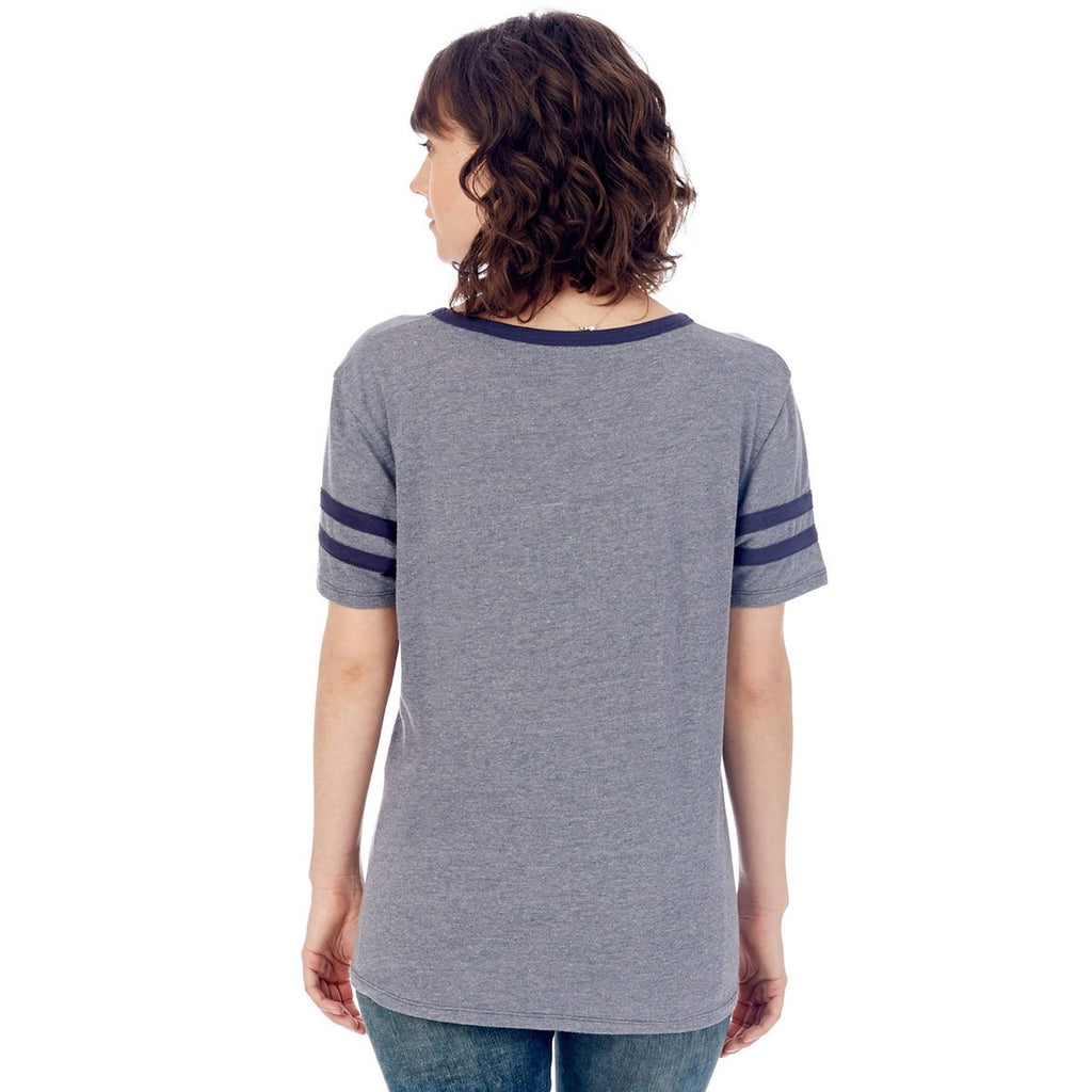 Alternative Apparel Women's Vintage Navy/Navy Varsity T-Shirt