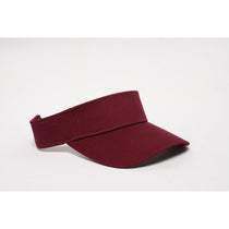Pacific Headwear Maroon Adjustable Woven Cotton Visor
