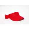 Pacific Headwear Red Adjustable Woven Cotton Visor