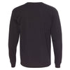 Bayside Men's Black USA-Made 100% Cotton Long Sleeve T-Shirt