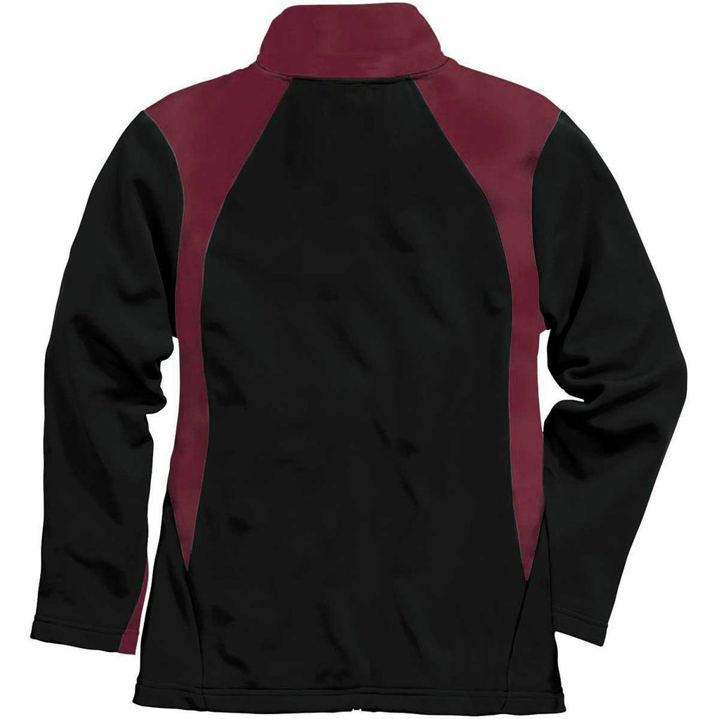 Charles River Women's Maroon/Black Hexsport Bonded Jacket