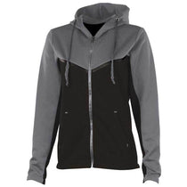 Charles River Women's Grey/Black Seaport Full Zip Hoodie