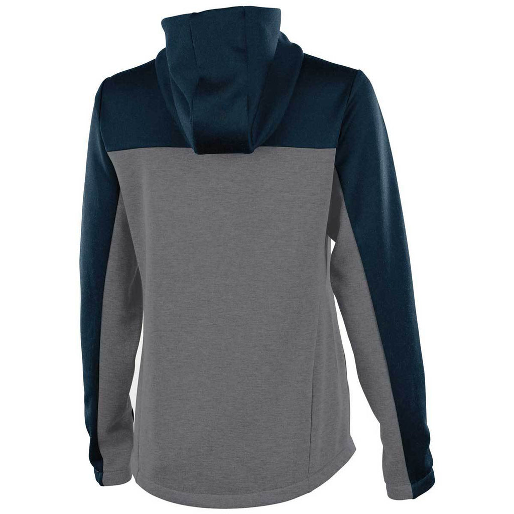 Charles River Women's Navy/Grey Seaport Full Zip Hoodie