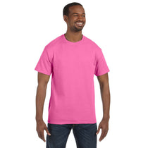 Hanes Men's Pink 6.1 oz. Tagless T-Shirt