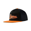 Puma Golf Black/Vibrant Orange Script Snapback Cap