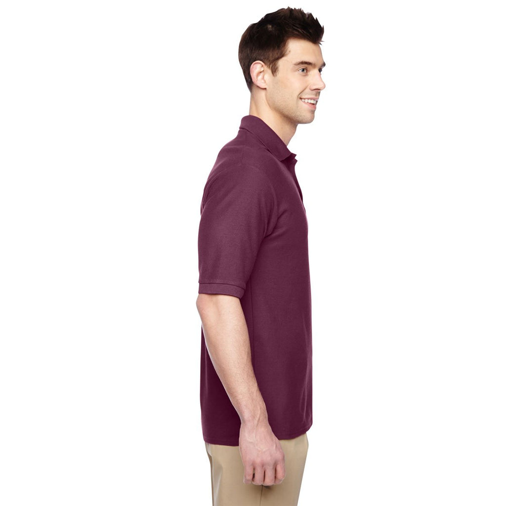 Jerzees Men's Maroon 5.3 Oz. Easy Care Polo