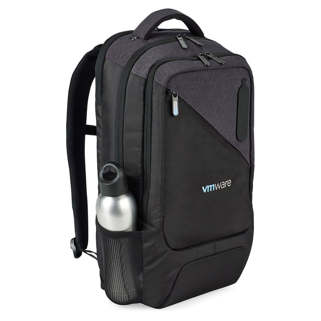 Life in Motion Black/Dark Grey Heather Linked Charging Computer Backpack