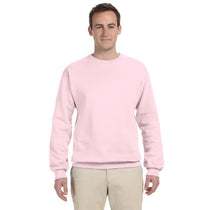Jerzees Men's Classic Pink 8 Oz. Nublend Fleece Crew