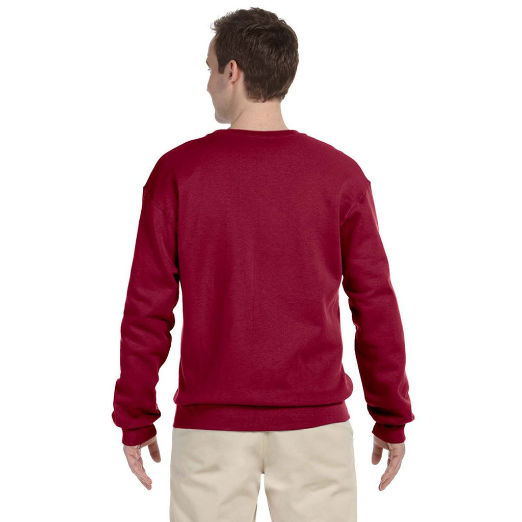 Jerzees Men's Crimson 8 Oz. Nublend Fleece Crew