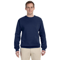 Jerzees Men's J Navy 8 Oz. Nublend Fleece Crew