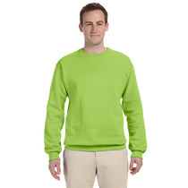 Jerzees Men's Neon Green 8 Oz. Nublend Fleece Crew