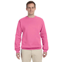 Jerzees Men's Neon Pink 8 Oz. Nublend Fleece Crew
