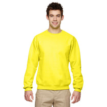 Jerzees Men's Neon Yellow 8 Oz. Nublend Fleece Crew