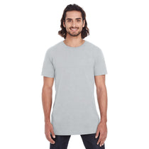 Anvil Men's Silver Lightweight Long & Lean Tee