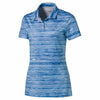 Puma Golf Women's Nrgy Turquoise/Lapis Blue Watercolor Golf Polo