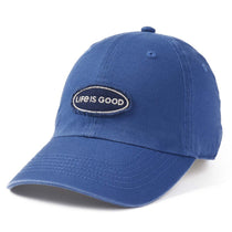 Life Is Good Vintage Blue Oval Tattered Chill Cap