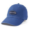 Life Is Good Vintage Blue Oval Tattered Chill Cap