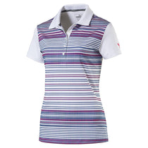 Puma Golf Women's Bright White/Bright Plasma Road Map Golf Polo