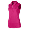 Puma Golf Women's Fuchsia Purple Pounce Sleeveless Golf Polo
