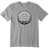 Life Is Good Men's Heather Grey Daily Dose of Iron Crusher Tee