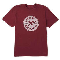 Life Is Good Men's Cranberry Red Sawdust Is Man Glitter Crusher Tee