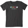 Life Is Good Women's Night Black 365 Hearts Crusher Tee