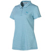 Puma Golf Women's Caribbean Sea Soft Stripe Golf Polo