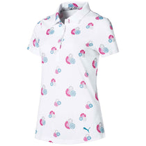 Puma Golf Women's Bright White/Fuchsia Purple Blossom Golf Polo