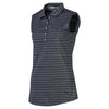 Puma Golf Women's Peacoat Rotation Stripe Sleeveless Golf Polo