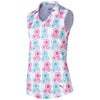 Puma Golf Women's Bright White/Fuchsia Purple Blossom Sleeveless Golf Polo