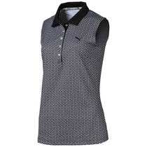 Puma Golf Women's Black Dawn Sleeveless Golf Polo