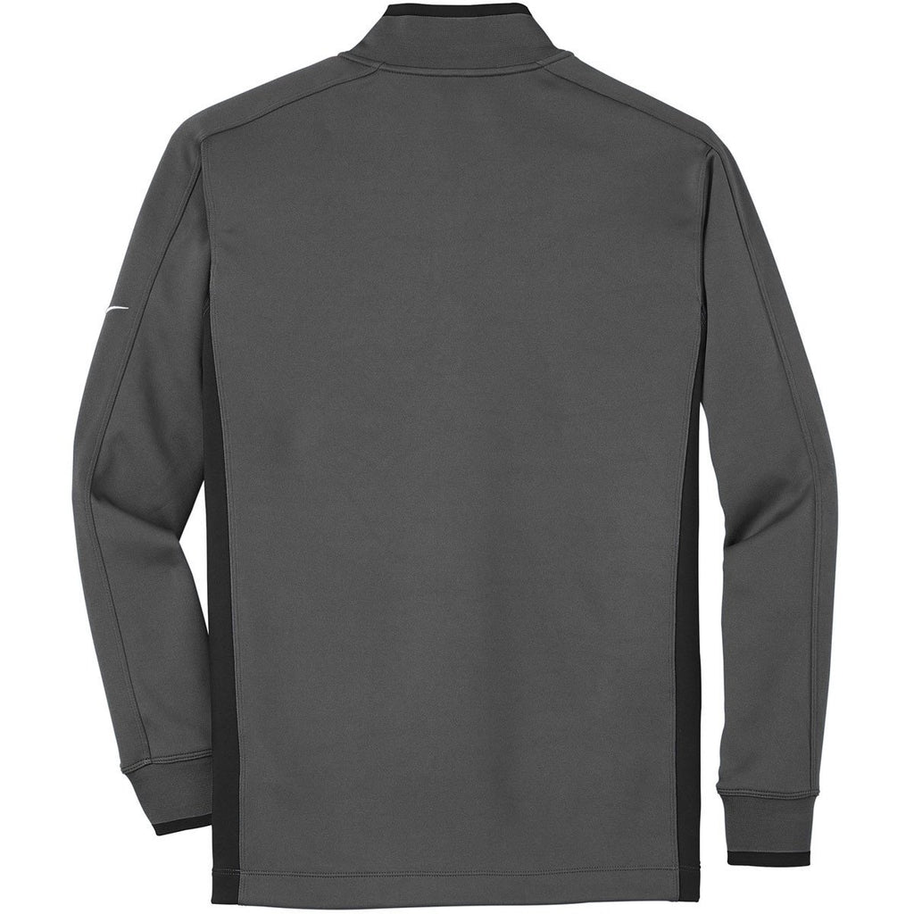 Nike Men's Anthracite Heather/Black Dri-FIT Long Sleeve Quarter Zip Shirt